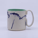 Mug - Flowers (aqua/dk blue)