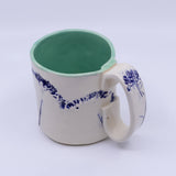 Mug - Flowers (aqua/dk blue)