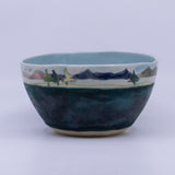 Soup Bowl – Island scene (green/blue)