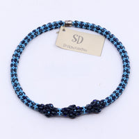 Necklace - light blue & dusk