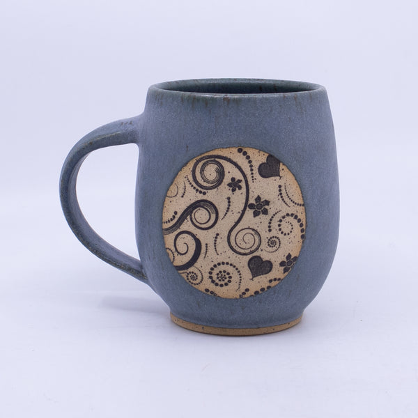 Mug (blue/hearts)