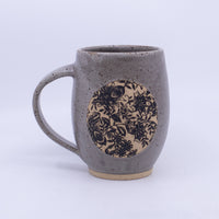 Mug (grey/flowers)