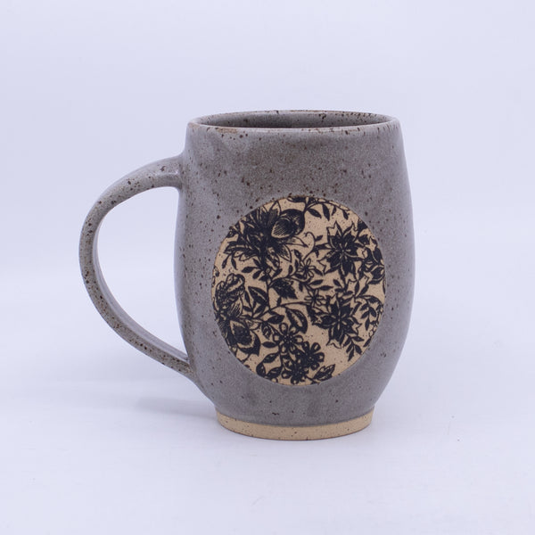Mug (grey/flowers)