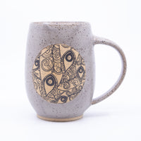 Mug (grey/peacock feather)