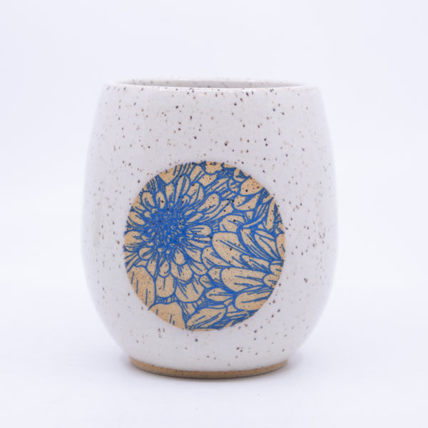 Tumbler (cream/flowers)