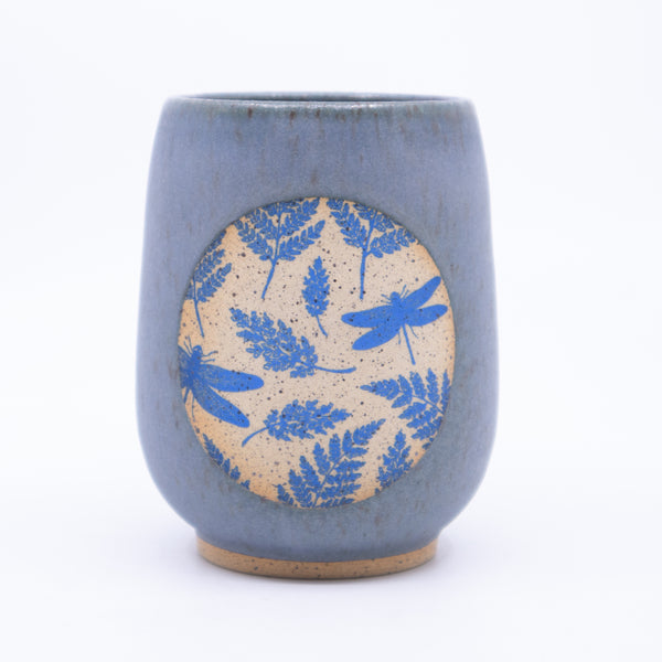 Tumbler (blue/dragonflies)
