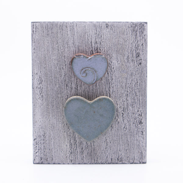 Wall Hanging – Small (two grey hearts)
