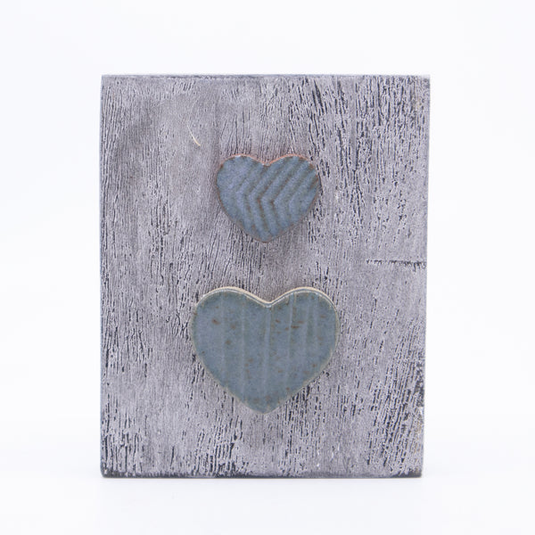 Wall Hanging – Small (two grey hearts)