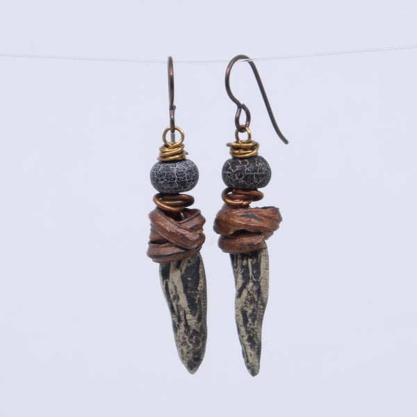 252 - Copper & Kyanite Earrings