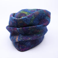 Turban Hat – Blue with Rainbow Accents