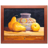 Aztec Pot with Pears (framed)