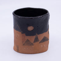 Vase (etched house scene)