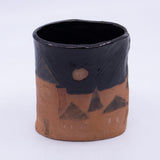 Vase (etched house scene)