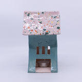Turquoise House with the Freckled Roof