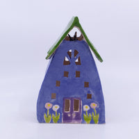 Blue House with Two Cats