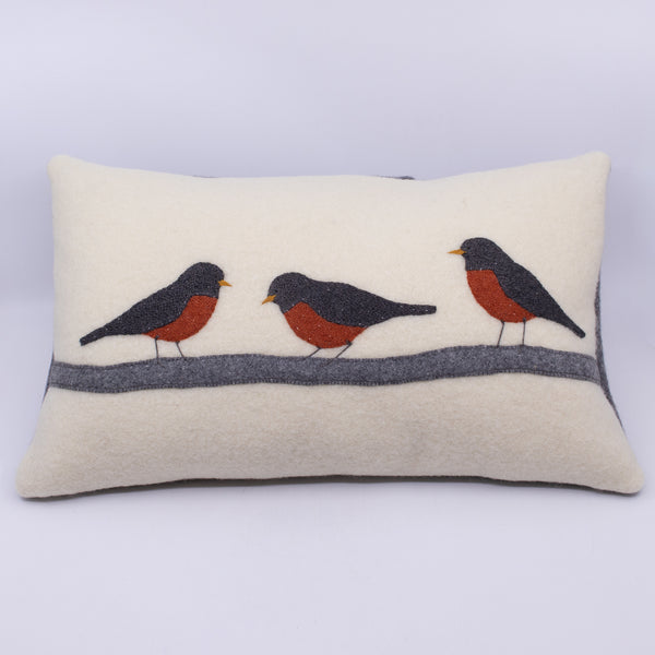Three Robins Pillow
