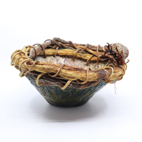 Encaustic Bowl with Kelp Trim