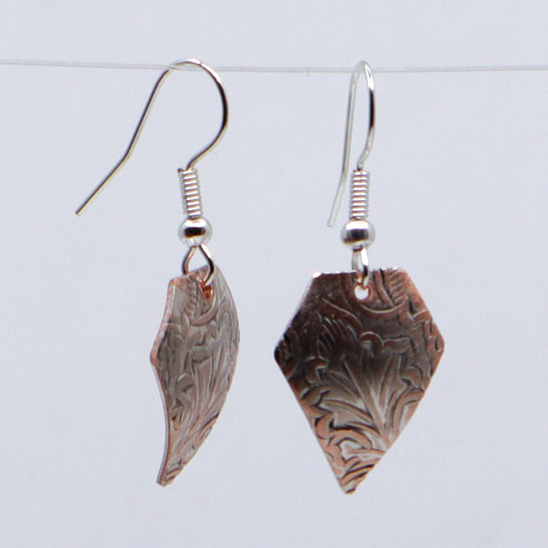 Silver diamond earrings